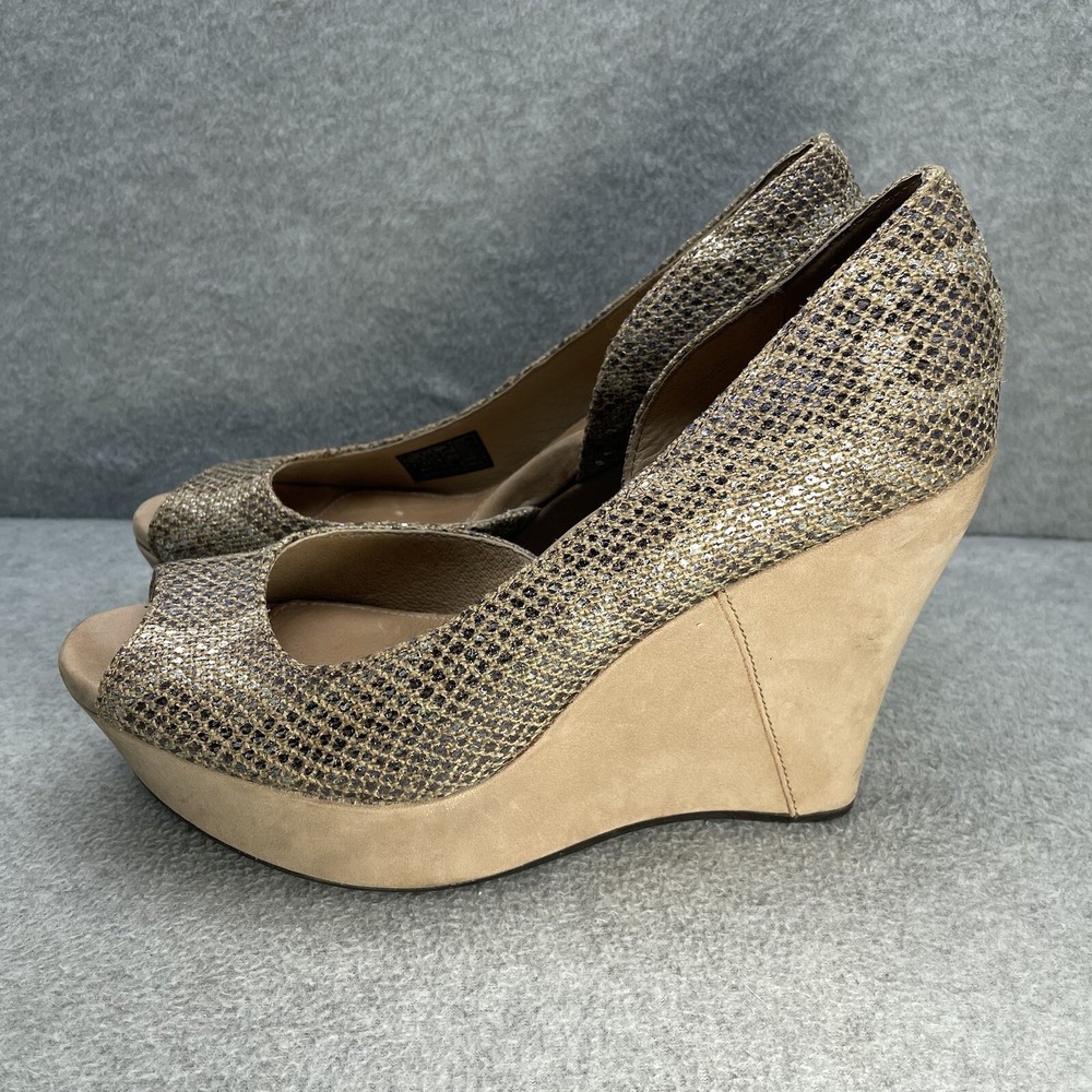 UGG Women's 8 Leather Snake Print Wedge Sandals Slip on Open Toe Shoes F29012L